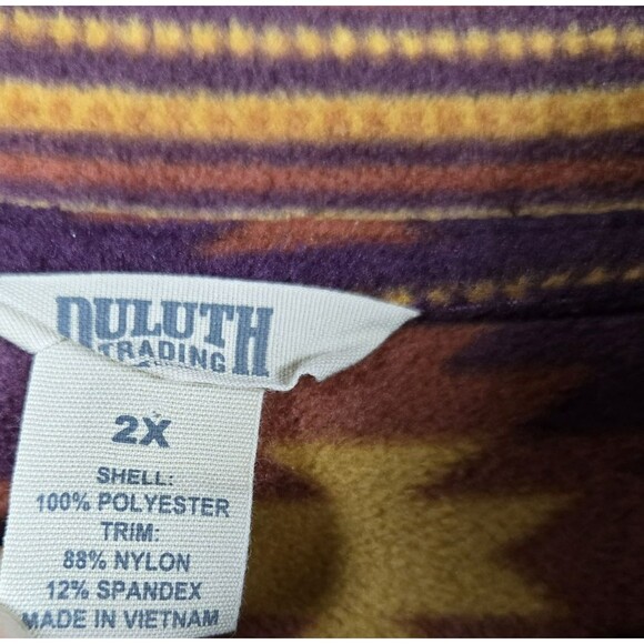 Duluth Trading Women's Size 2X Aztec Print Pullover Shacket - Picture 4 of 5